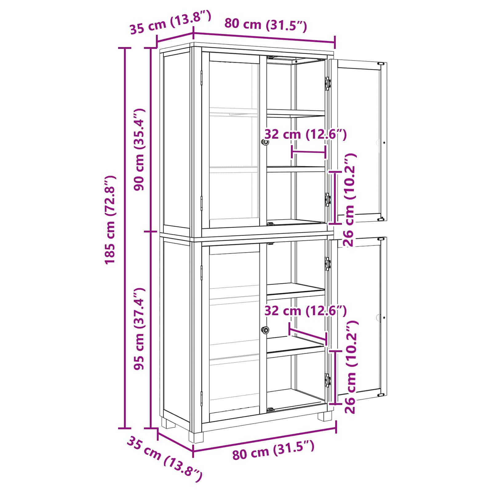 Set di Mobili per Magazzino con porta Marrone Legno multistrato 3328625