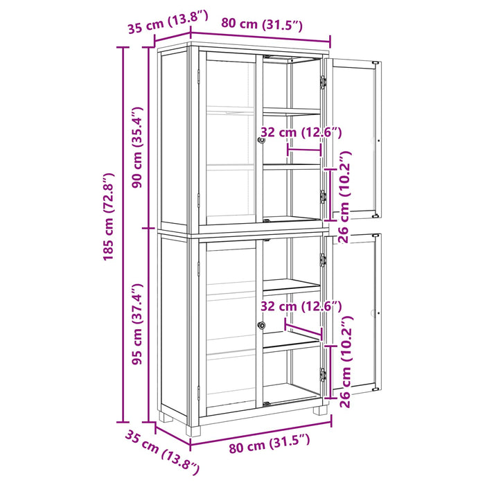 Set di Mobili per Magazzino con porta Marrone Legno multistrato 3328625