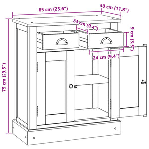 Armadio con porta Marrone 65 x 30 x 75 cm Legno di teak solido 42017953