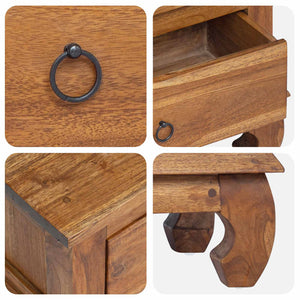 Supporto TV Marrone 110 x 35 x 40 cm Legno di teak solido 42017957