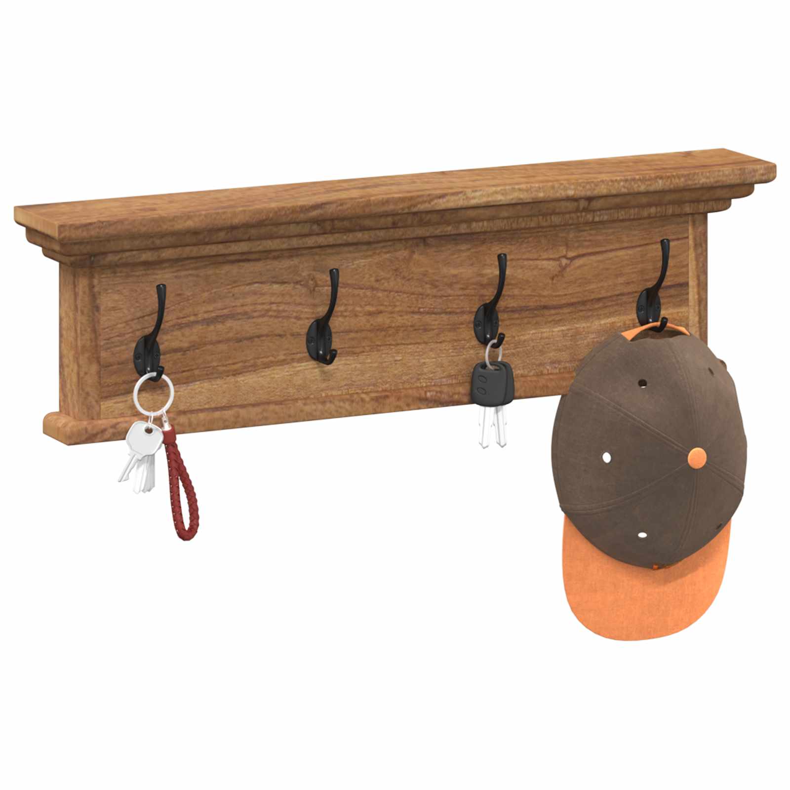 Appendiabiti montato a muro Naturale 70 x 10 x 20 cm 42017958