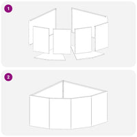 Vaso d'angolo Bianco 60 x 60 x 35 cm Acciaio 883641