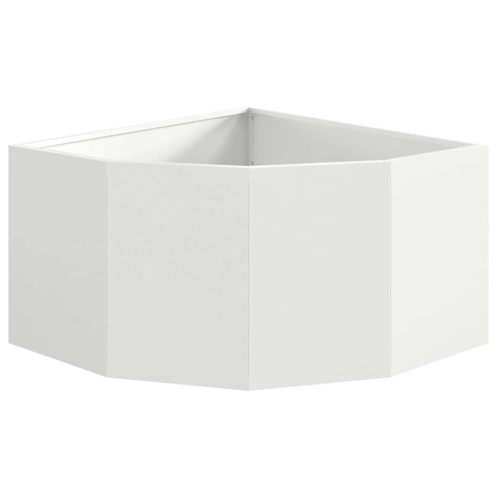 Vaso d'angolo Bianco 60 x 60 x 35 cm Acciaio 883641