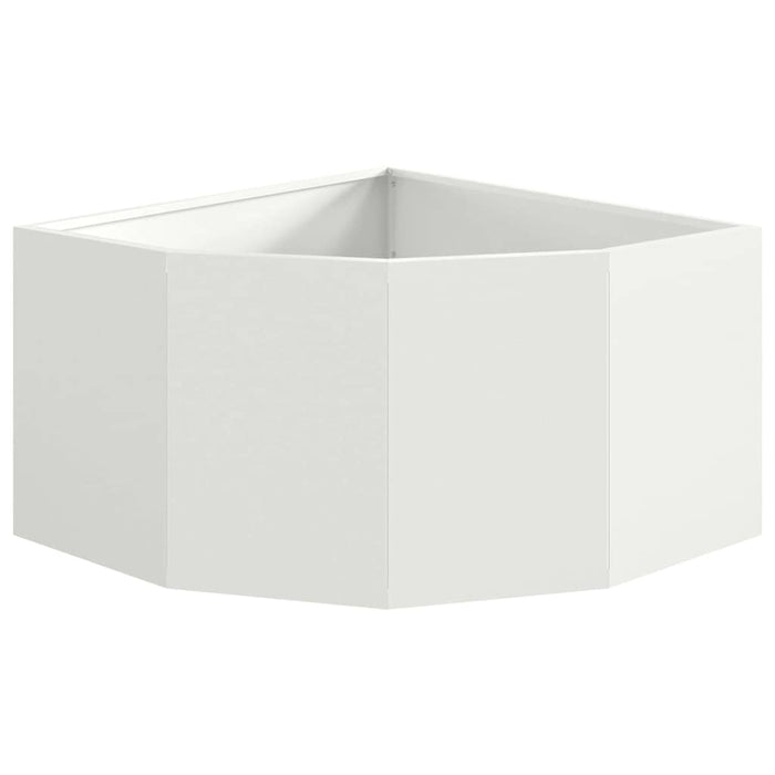 Vaso d'angolo Bianco 60 x 60 x 35 cm Acciaio 883641