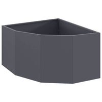 Vaso d'angolo Antracite 60 x 60 x 35 cm Acciaio 883642