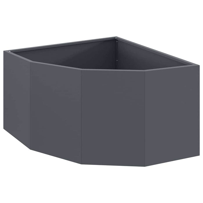 Vaso d'angolo Antracite 60 x 60 x 35 cm Acciaio 883642