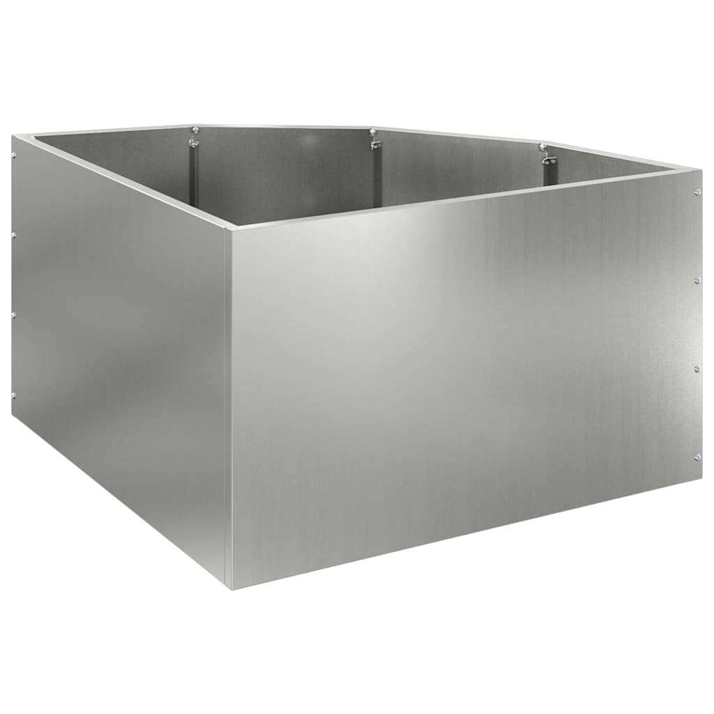 Vaso d'angolo Argento 60 x 60 x 35 cm Acciaio zincato 883645