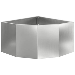 Vaso d'angolo Argento 60 x 60 x 35 cm Acciaio zincato 883645