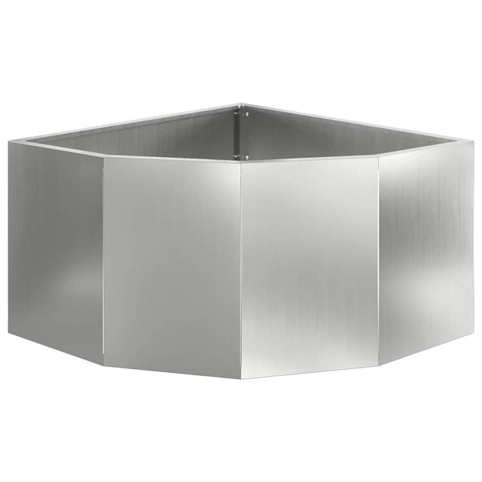 Vaso d'angolo Argento 60 x 60 x 35 cm Acciaio zincato 883645