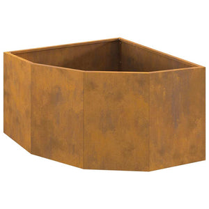Vaso d'angolo Ruggine 60 x 60 x 35 cm acciaio corten 883646