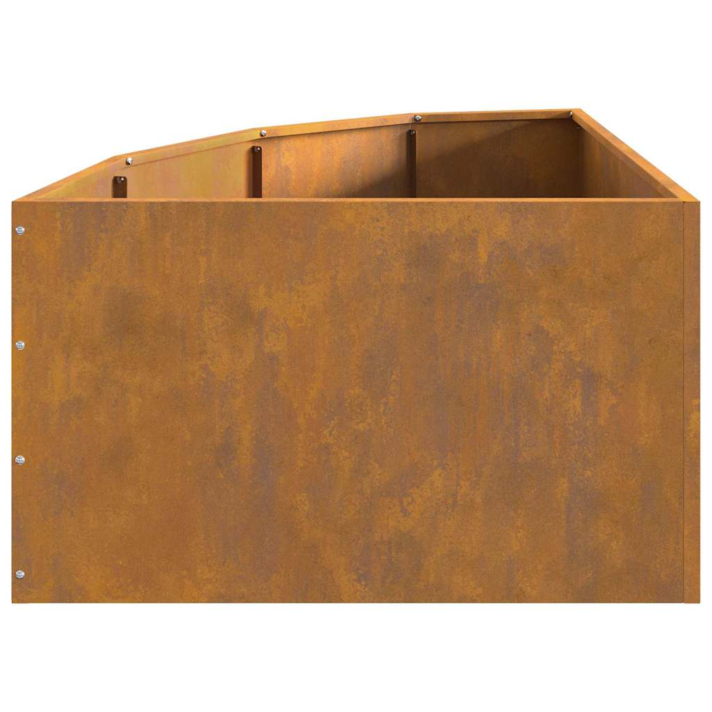 Vaso d'angolo Ruggine 60 x 60 x 35 cm acciaio corten 883646