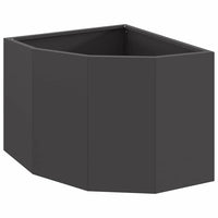 Vaso d'angolo Nero 45 x 45 x 35 cm Acciaio 883647