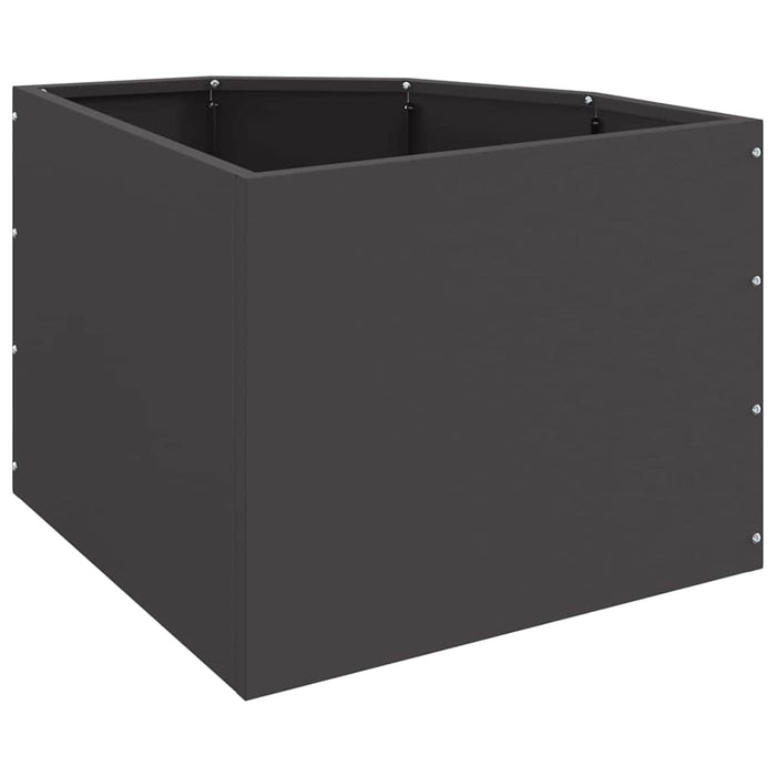 Vaso d'angolo Nero 45 x 45 x 35 cm Acciaio 883647