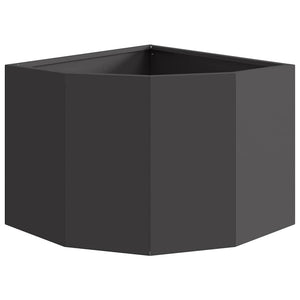 Vaso d'angolo Nero 45 x 45 x 35 cm Acciaio 883647