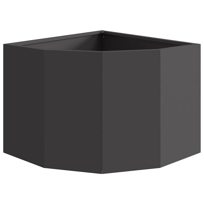 Vaso d'angolo Nero 45 x 45 x 35 cm Acciaio 883647
