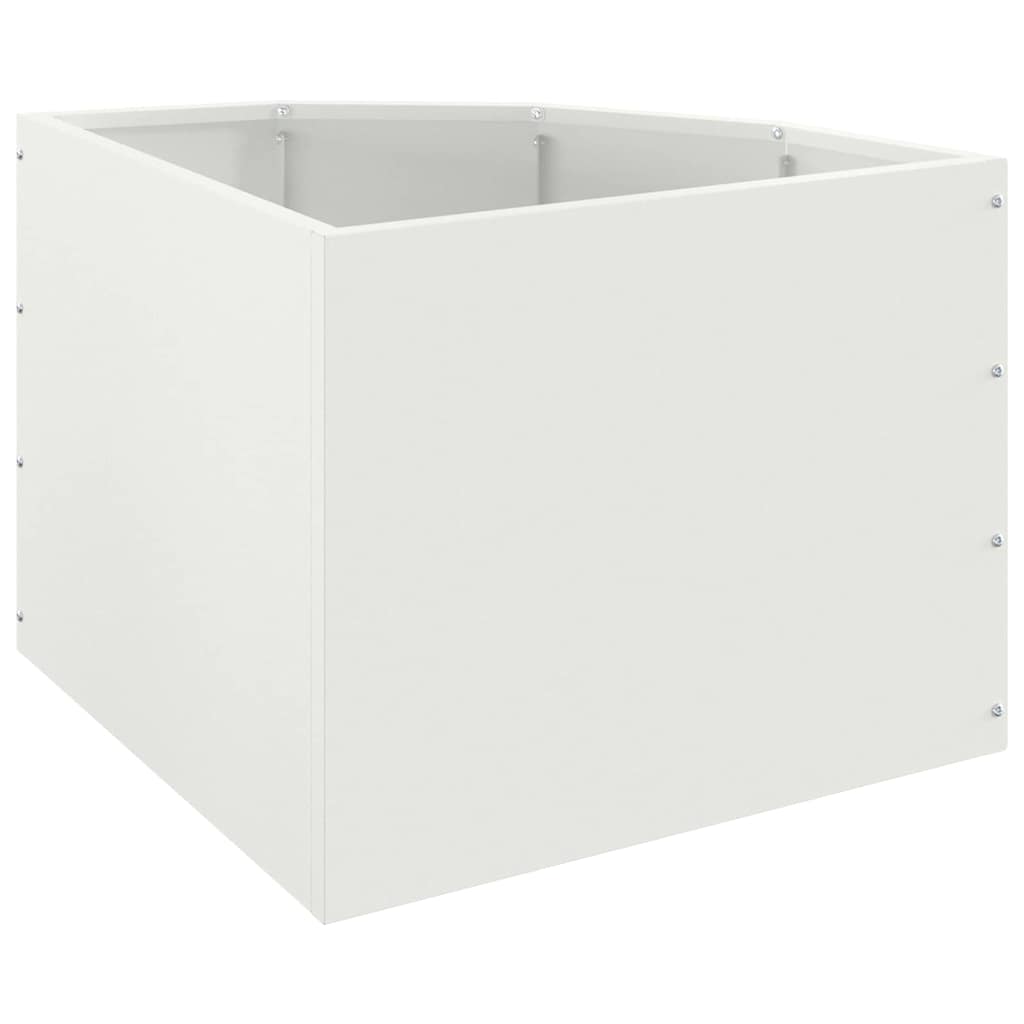 Vaso d'angolo Bianco 45 x 45 x 35 cm Acciaio 883648