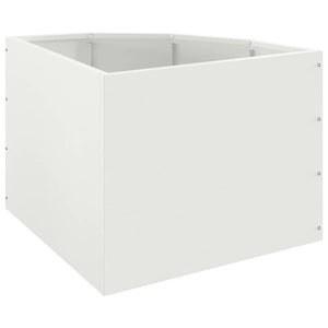 Vaso d'angolo Bianco 45 x 45 x 35 cm Acciaio 883648