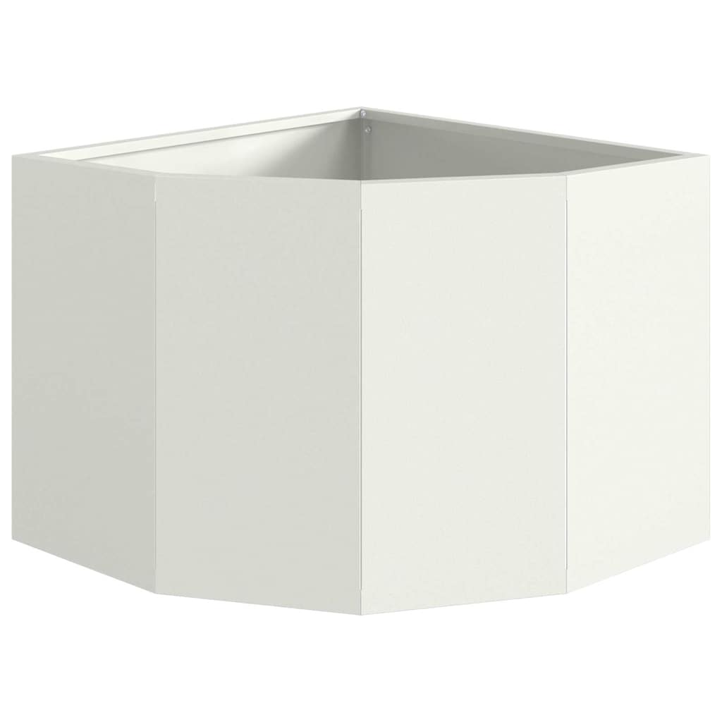 Vaso d'angolo Bianco 45 x 45 x 35 cm Acciaio 883648
