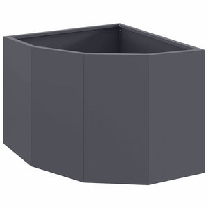 Vaso d'angolo Antracite 45 x 45 x 35 cm Acciaio 883649
