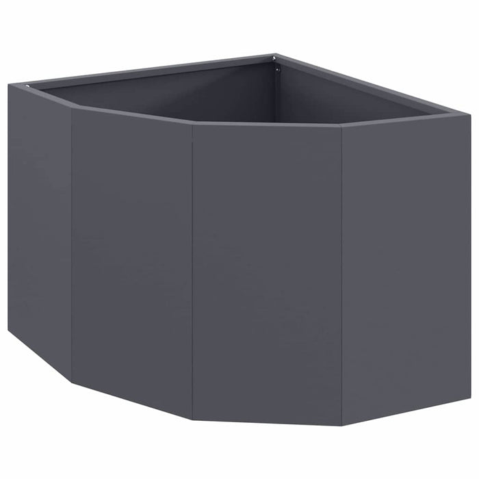 Vaso d'angolo Antracite 45 x 45 x 35 cm Acciaio 883649