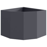 Vaso d'angolo Antracite 45 x 45 x 35 cm Acciaio 883649