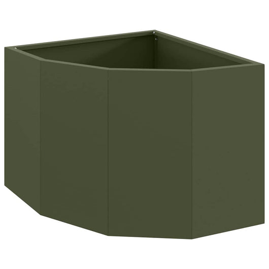 Vaso d'angolo Oliver verde 45 x 45 x 35 cm Acciaio 883650