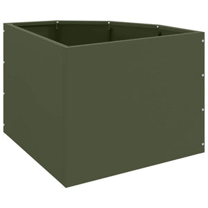Vaso d'angolo Oliver verde 45 x 45 x 35 cm Acciaio 883650