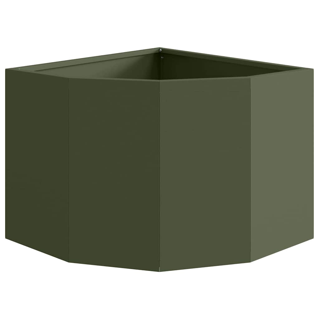 Vaso d'angolo Oliver verde 45 x 45 x 35 cm Acciaio 883650