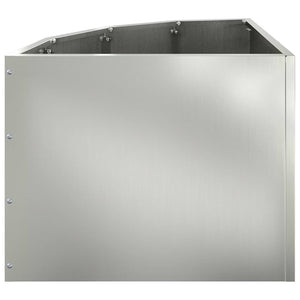 Vaso d'angolo Argento 45 x 45 x 35 cm Acciaio zincato 883652