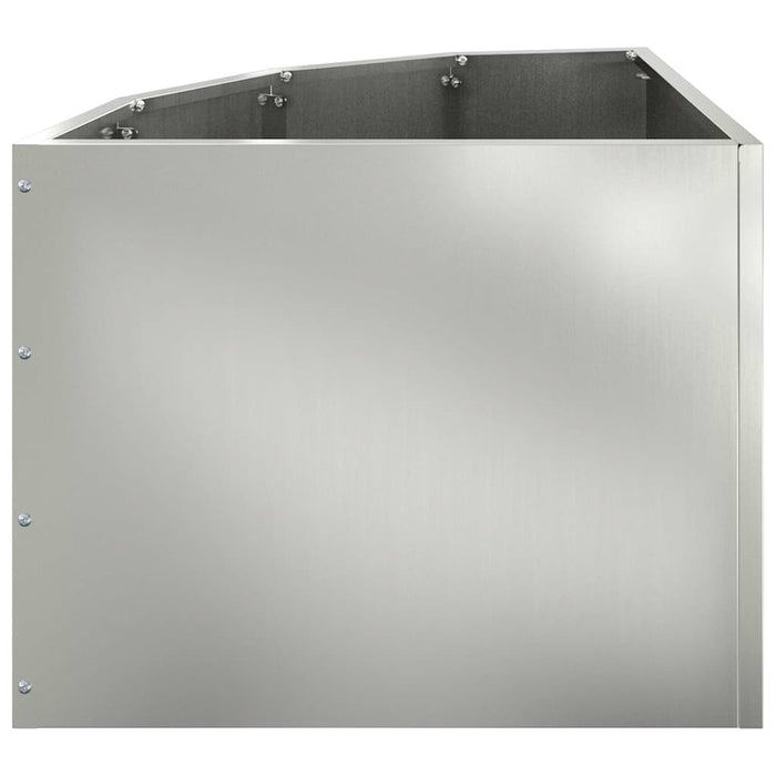 Vaso d'angolo Argento 45 x 45 x 35 cm Acciaio zincato 883652