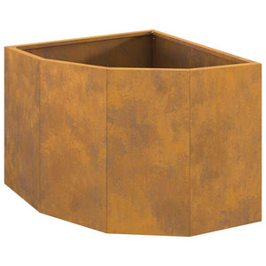 Vaso d'angolo Ruggine 45 x 45 x 35 cm acciaio corten 883653