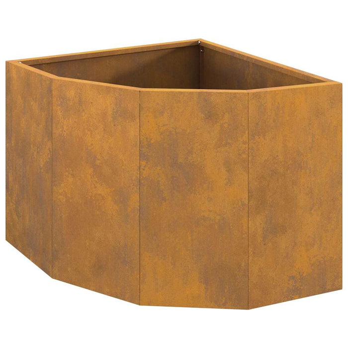 Vaso d'angolo Ruggine 45 x 45 x 35 cm acciaio corten 883653