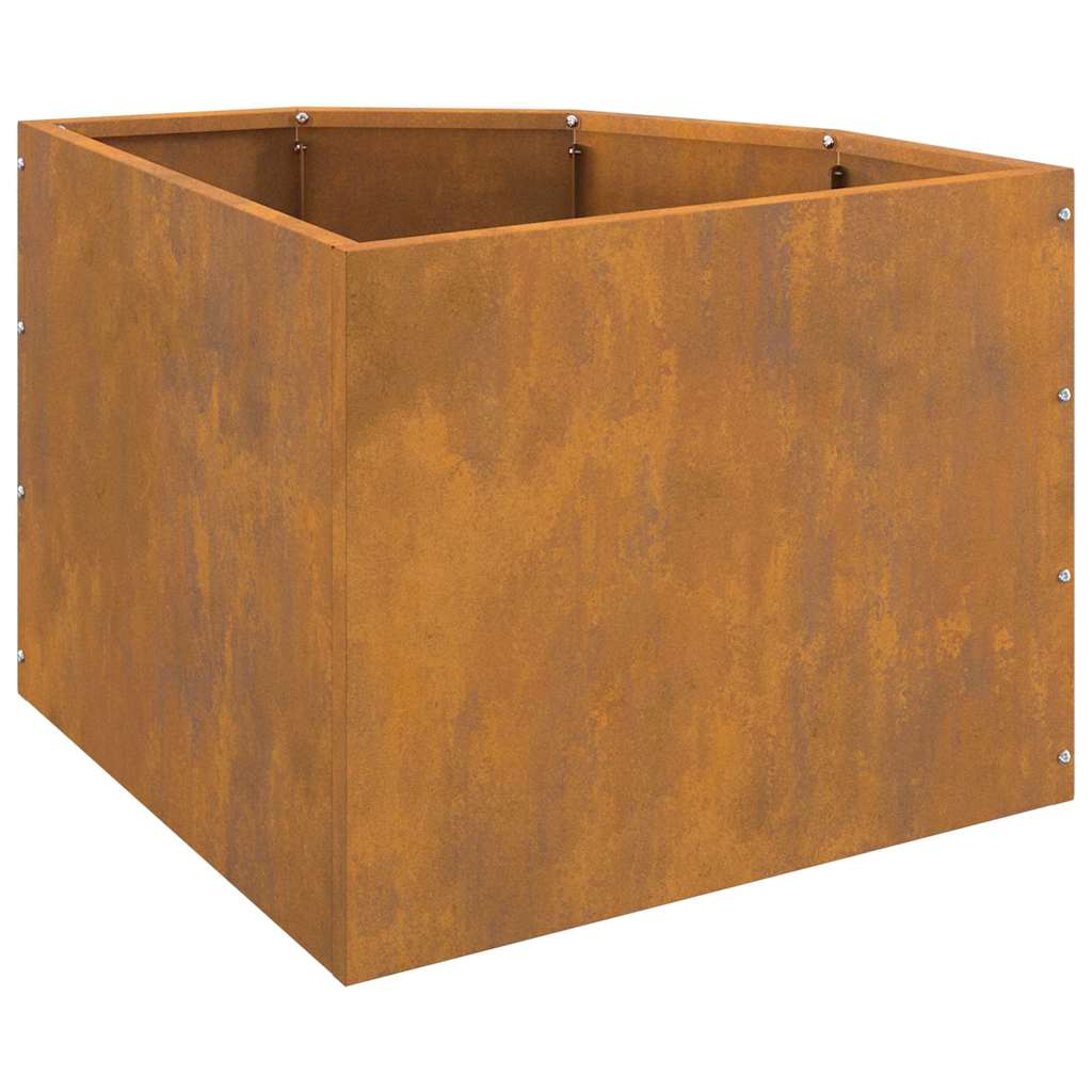 Vaso d'angolo Ruggine 45 x 45 x 35 cm acciaio corten 883653