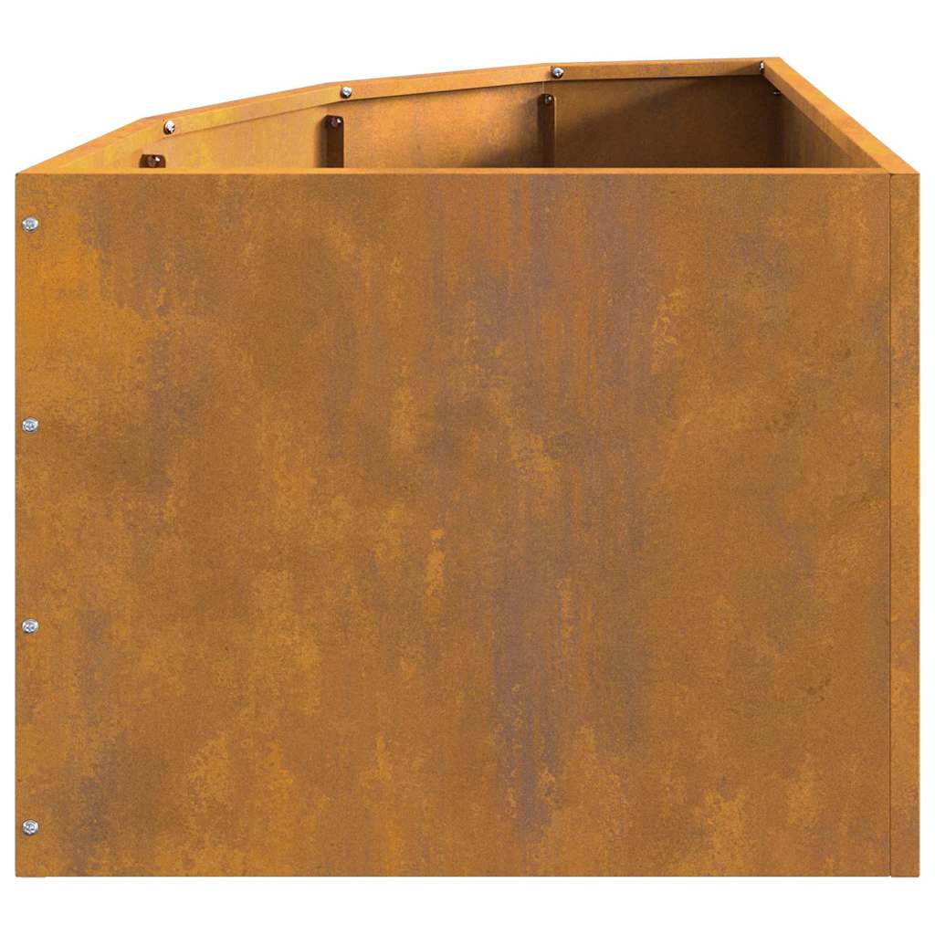 Vaso d'angolo Ruggine 45 x 45 x 35 cm acciaio corten 883653