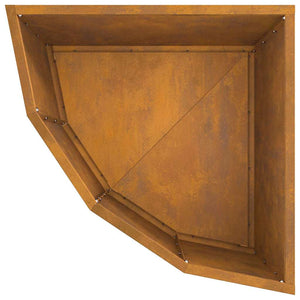 Vaso d'angolo Ruggine 45 x 45 x 35 cm acciaio corten 883653