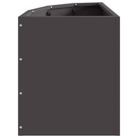 Vaso d'angolo-Fioriera-Contenitore per Piante Nero 30 x 30 x 35 cm Acciaio