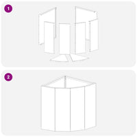 Vaso d'angolo Bianco 30 x 30 x 35 cm Acciaio 883655