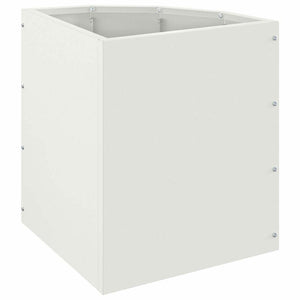 Vaso d'angolo-Fioriera-Contenitore per Piante Bianco 30 x 30 x 35 cm Acciaio