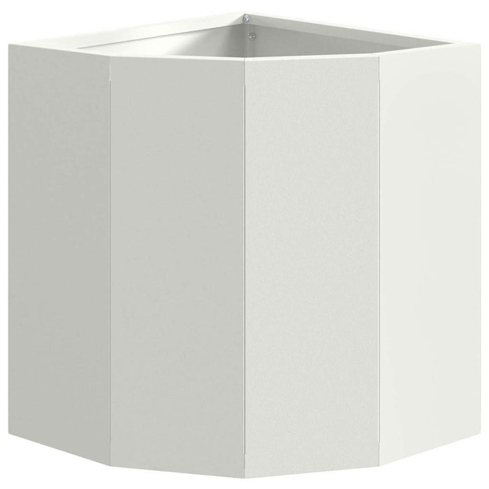 Vaso d'angolo Bianco 30 x 30 x 35 cm Acciaio 883655