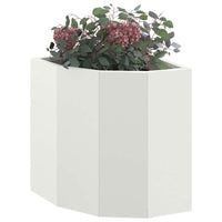 Vaso d'angolo Bianco 30 x 30 x 35 cm Acciaio 883655