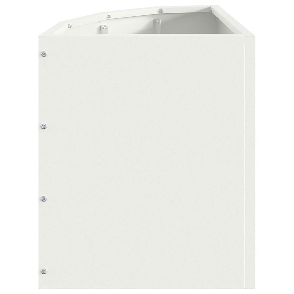 Vaso d'angolo Bianco 30 x 30 x 35 cm Acciaio 883655