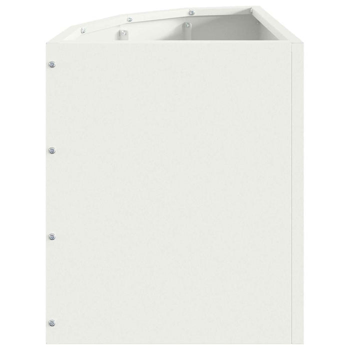 Vaso d'angolo Bianco 30 x 30 x 35 cm Acciaio 883655