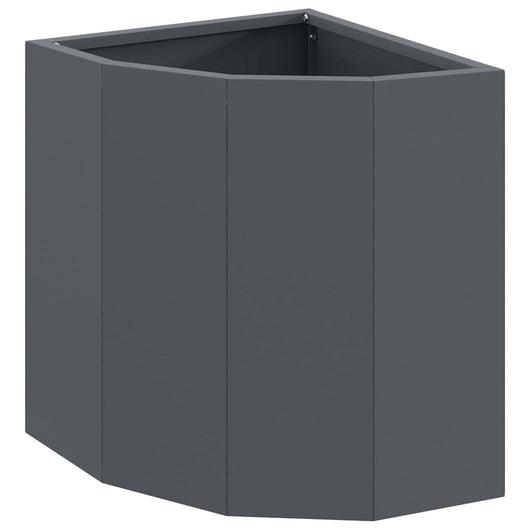 Vaso d'angolo Antracite 30 x 30 x 35 cm Acciaio 883656