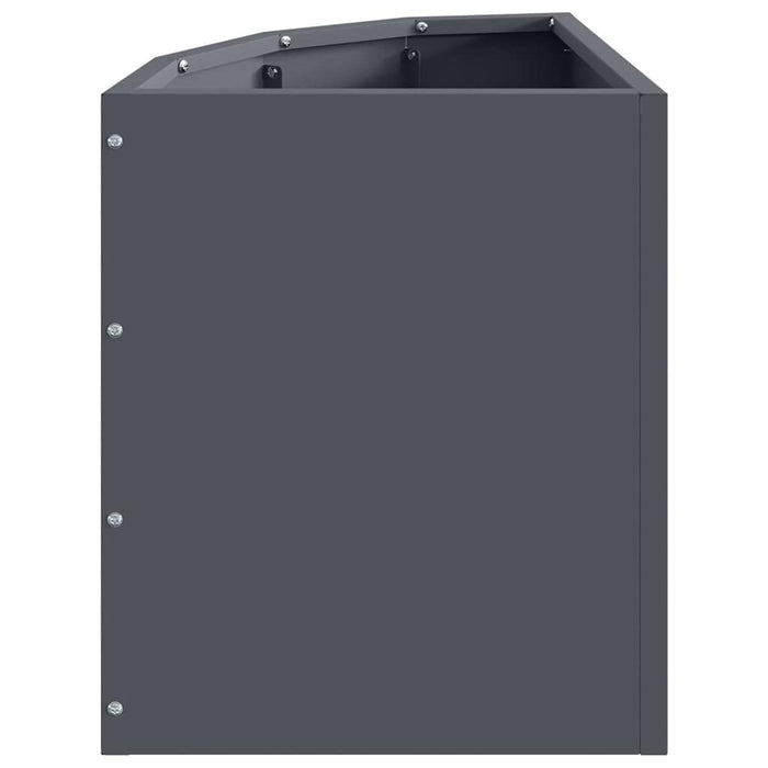 Vaso d'angolo Antracite 30 x 30 x 35 cm Acciaio 883656