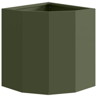 Vaso d'angolo Oliver verde 30 x 30 x 35 cm Acciaio 883657