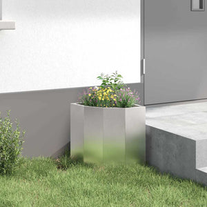 Vaso d'angolo Argento 30 x 30 x 35 cm Acciaio inossidabile 883658
