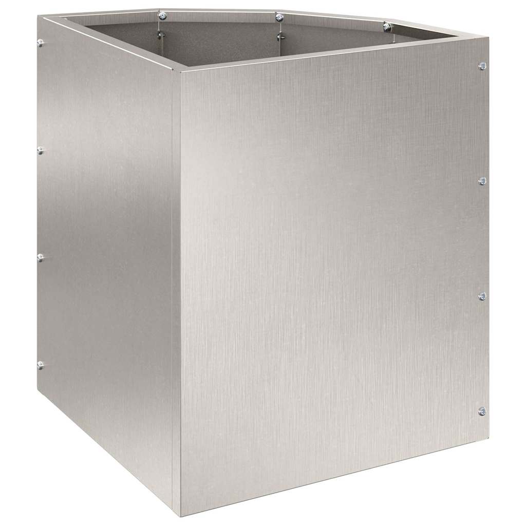 Vaso d'angolo Argento 30 x 30 x 35 cm Acciaio inossidabile 883658