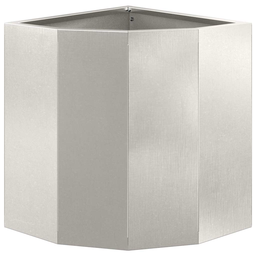 Vaso d'angolo Argento 30 x 30 x 35 cm Acciaio inossidabile 883658