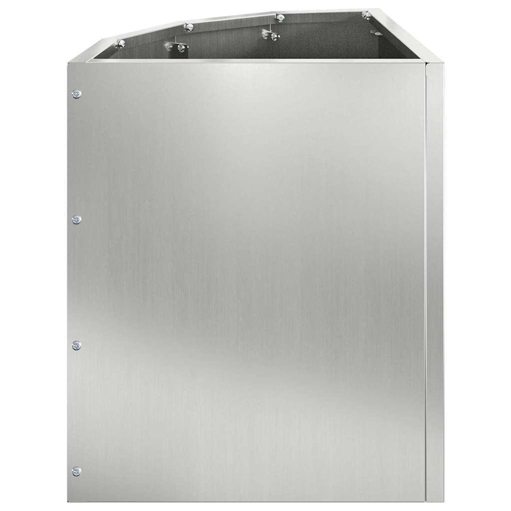 Vaso d'angolo Argento 30 x 30 x 35 cm Acciaio zincato 883659