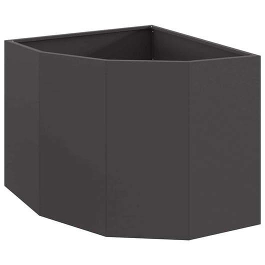 Vaso d'angolo Nero 60 x 60 x 50 cm Acciaio 883661